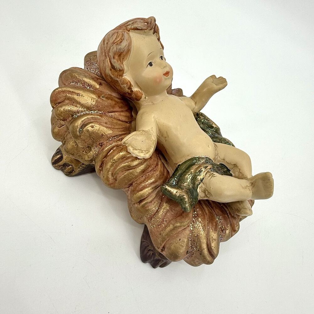 Kirkland’s Nativity Scene Large Ceramic Baby Jesus In Manger Figure Replacement